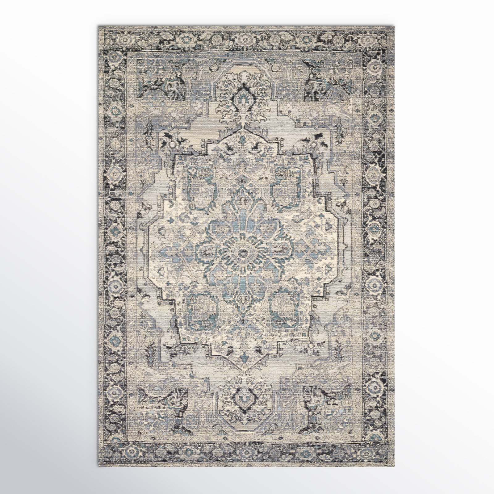 Cusack Oriental Outdoor Rug, Rectangle 3'11" x 5'11"
