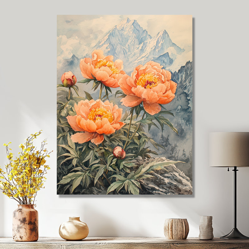 Goten - Floral Canvas Wall Art, H 32 po x l 16 po, Toile tendue, Ne s'applique pas