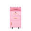 2 tiroirs et 1 armoire de rangement rose