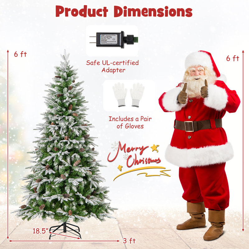 Arbre de Noël artificiel articulé The Holiday Aisle® avec branches 1871 et 690 lumières, 6'