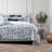 Bronte Cornflower Blue Cotton Duvet Cover Set-110400250