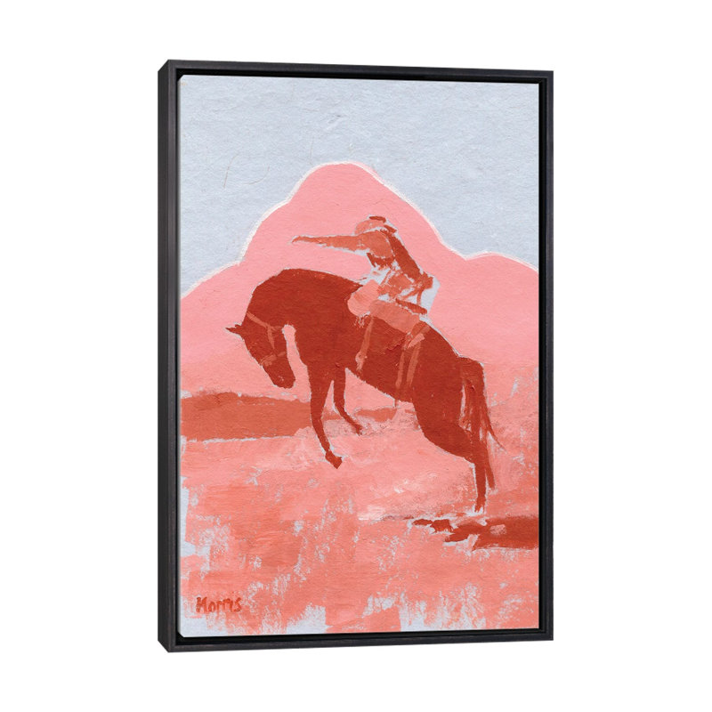 «Ride 'Em Blue Skies», reproduction d'art sur toile encadrée, 60" x 40", Framed Canvas, Noir patiné