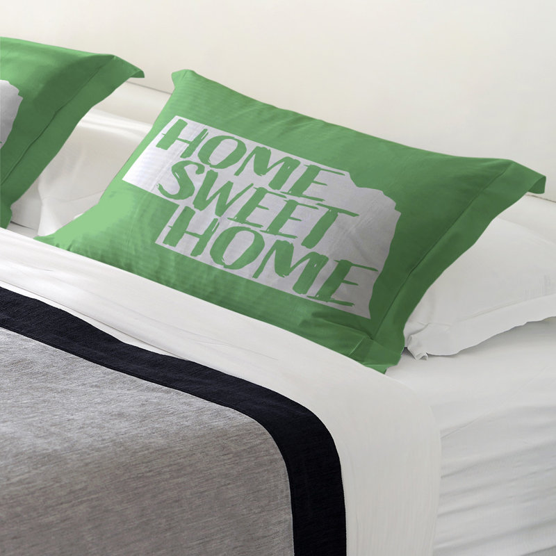 Nebraska Polyester Sham, King, Polyester, Green