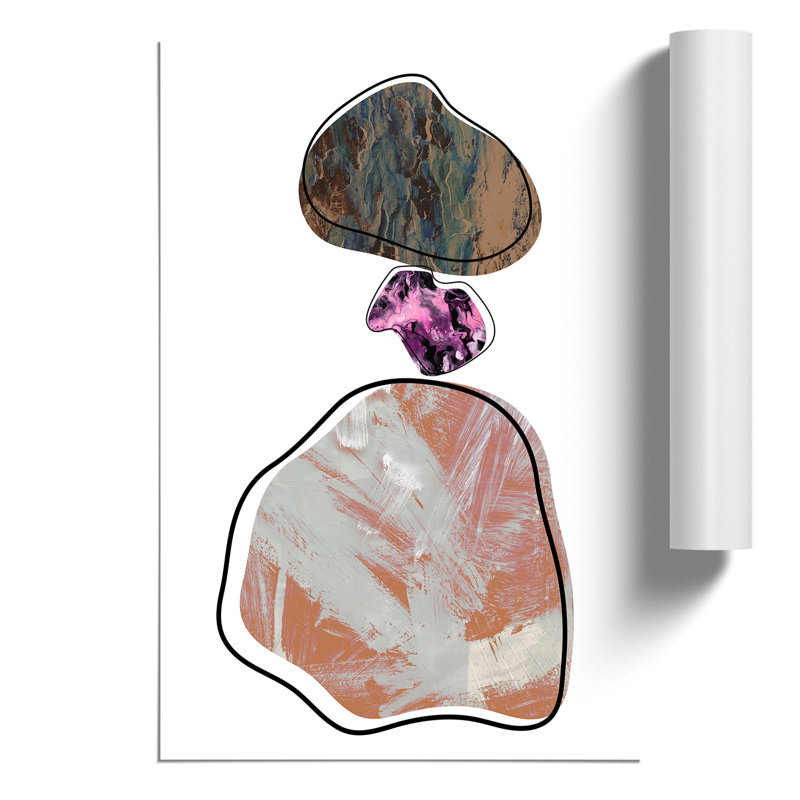 Trio of Rocks - Frameless Print, 30cm H x 21cm W x 0.1cm D