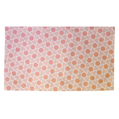 Tapis rose à motif d'hexagones et de triangles Mcguigan