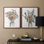 Arrangement floral aquarelle I - impression encadrée de qualité supérieure - prête à être accrochée - aucun clou requis - aucun clou requis
