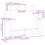 TV Cabinet Set 8 Pcs Medium 30.5 X 30 X 30 Cm-1398893030