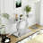 Mirrored Console Table With Hexagonal Floor Shelf – Diamond Glass Accent & Modern Geometric Design