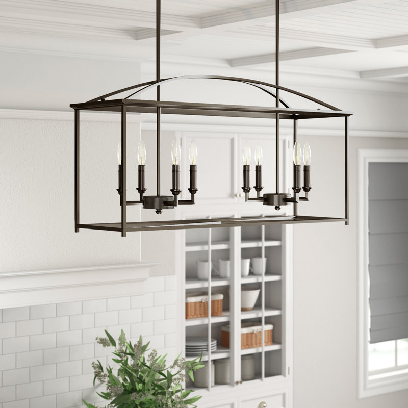 Herron 8 - Light Kitchen Island Pendant, Antique Bronze