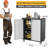 35.43" Garage Storage Cabinet with Wheels, Locking Steel Rolling Tool Chest with Shelf, Light Gray