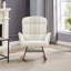 Fauteuil berçant crème blanc Teddy