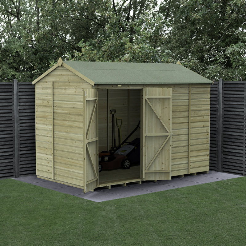 Beckwood 9 ft. 5 in. W x 7 ft. 4 in. D Solid Wood Garden Shed