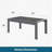 43" All-Weather Aluminum Patio Coffee Table, Modern Gray Rectangle Outdoor | Gift Idea-1250502373
