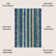Ventress Geometric Striped Machine-Washable Blue/Cream Rug