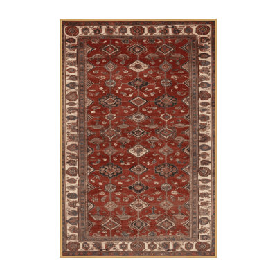 Machine Washable Persian Brown Area Rug