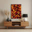 Art abstrait en métal rouge 51 formes abstraites-1445931410
