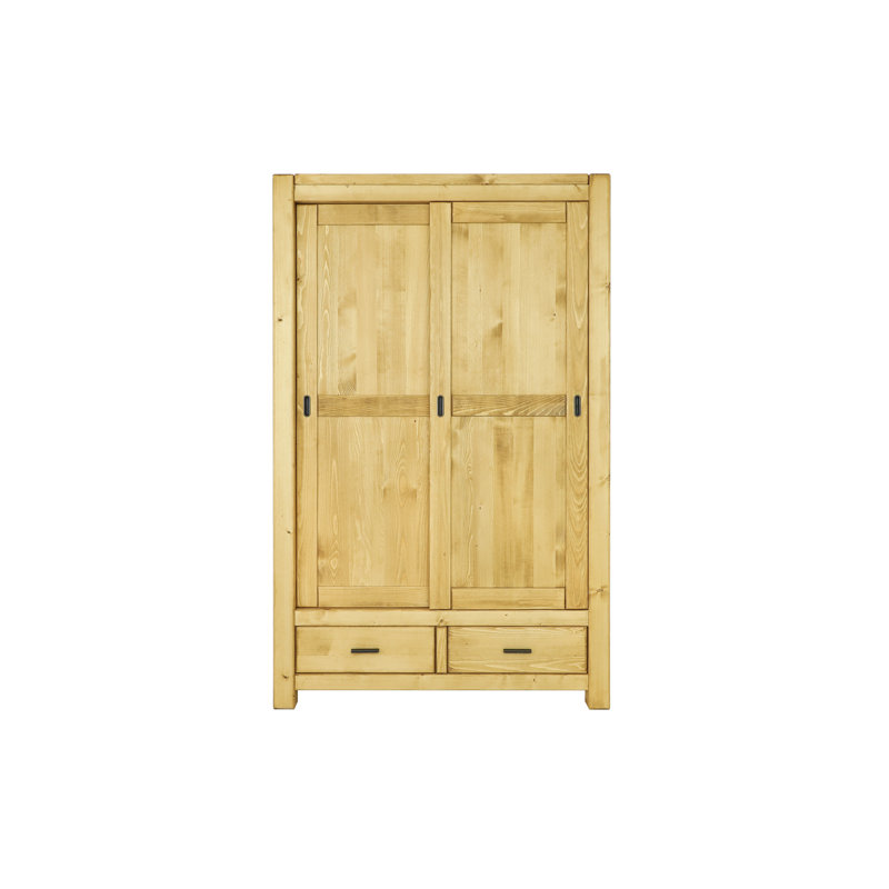 Mcchristian 2 Door Solid Wood Wardrobe