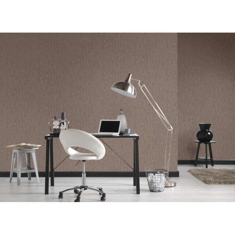 Concord Wallcoverings Plain Textured Wallpaper Featuring Solid Colour, Light Brown