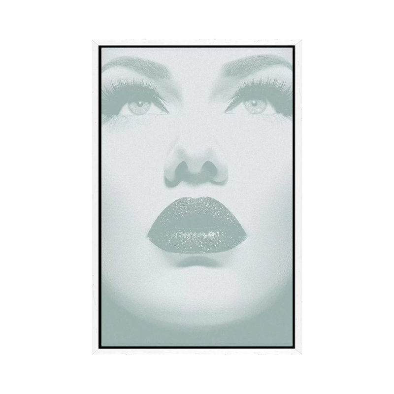 Lashes - Print on Canvas, 101.6cm H x 66.04cm W x 3.81cm D, White Framed