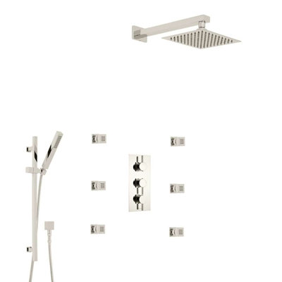 Finition nickel thermostatique murale Edimbourg Edimbourg avec contrôle précis