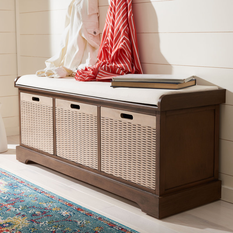 Banc de rangement à tiroirs Khloe, Brun