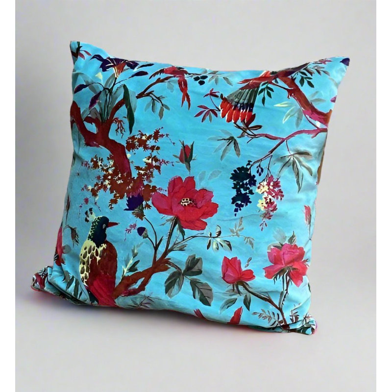 Tecumseh Animal Print Sqaure Cushion Cover, Blue 