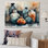 Art mural bleu et orange Kamani - art mural Boho Pottery II