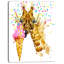 « giraffe manger ice crème ice »-impression sur toile tendue-871725242-857806739