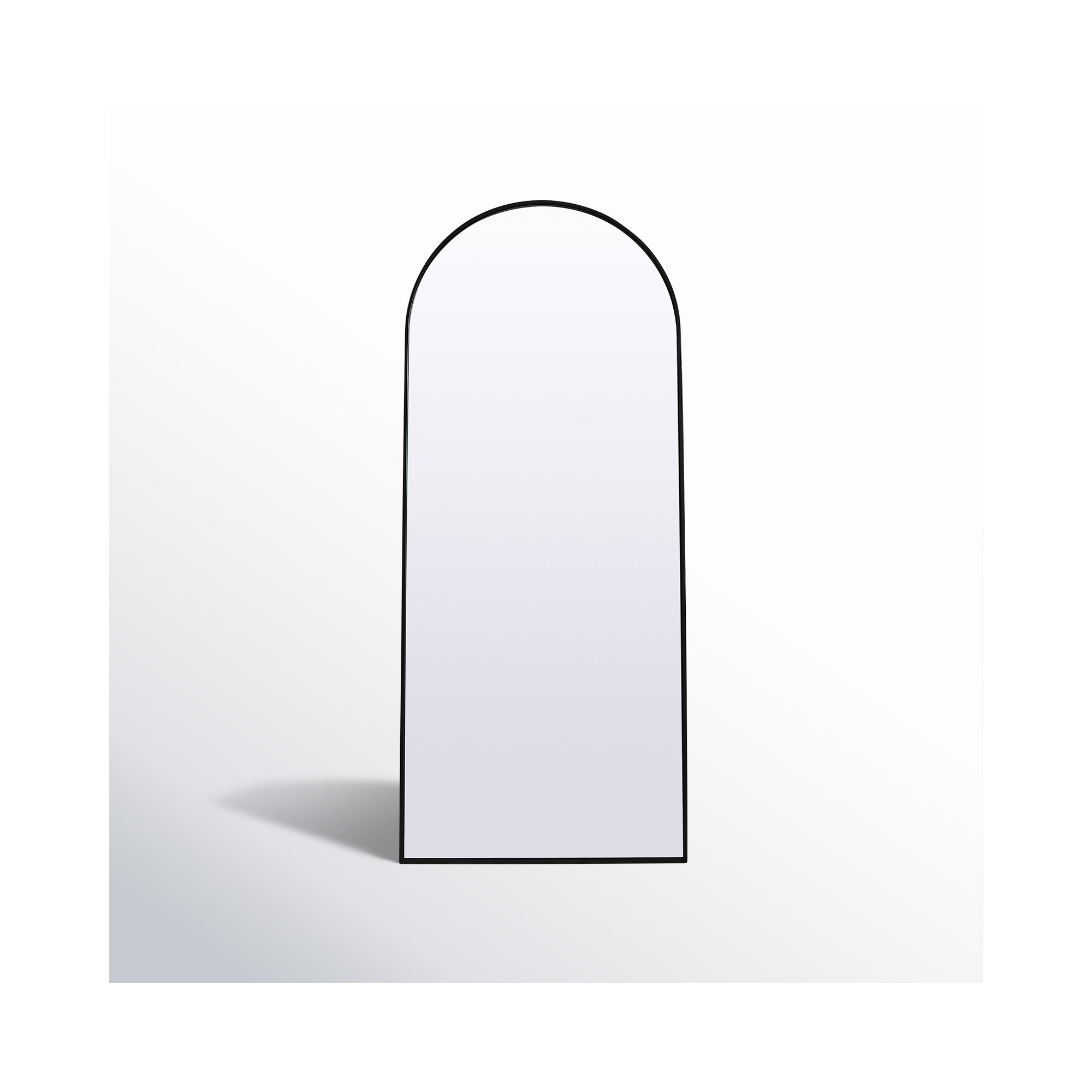 Sabine Metal Arch Wall Mirror, Black, 76" x 32"