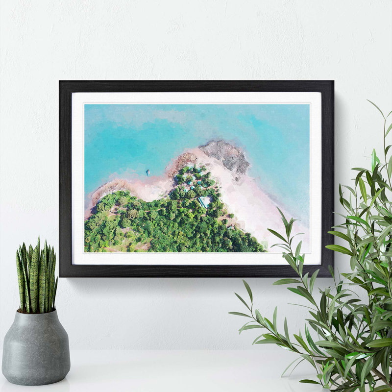 Beach in Conakry Guinea in Abstract - Picture Frame Photograph Print, 48cm H x 65cm W x 2cm D, Black Framed