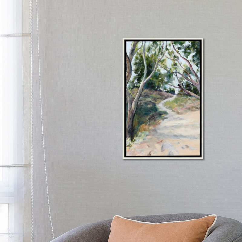 Beach Path - reproduction d'art murale encadrée, Blanc patiné, Reproduction encadrée sans passe-partout, H 26 po x l 18 po