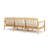 Maia 85" Teak Sofa, White Cushions-122886865