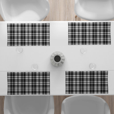 Polyester Plaid Rectangle Placemat