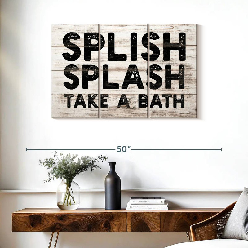 Ketti Funny Bathroom Splash, 24" H x 38" W
