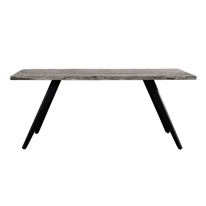 Wooden Dining Table With Iron Legs