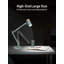 Adjustable Metal Table Lamp, Large Size Max Height 29.7", E26 Base, Swing Arm Desk Light with Wooden Accent, Dark Green-1160387413