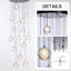 Luminaire suspendu en forme de grappe pour escalier à 14 lumières Earlyn (ampoules incluses)-1934332868-1920088448