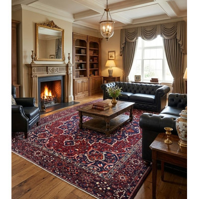 One-of-a-Kind Red Traditional 10X12 Oriental Area Rug