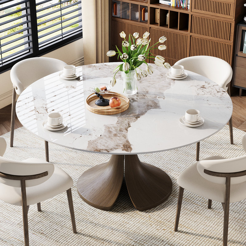 Table de salle à manger Aurora, H 29,52 po x L 53,15 po x l 53,15 po, Ambre