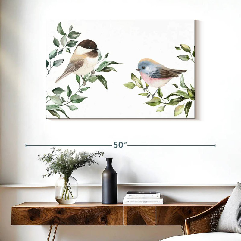Birds On Branches, 26" H x 39" W