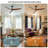 52-inch Ceiling Fan with High Airflow for Large Rooms Dark Walnut-1982672248
