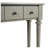 TREXM Retro Console Table with Four Drawers and Slim Profile, Gray Wash Finish