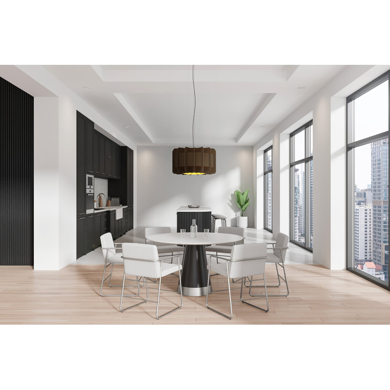 Clarissa 1-Light Single Pendant, Ebony, 16.5" H x 29.8" W x 29.8" D