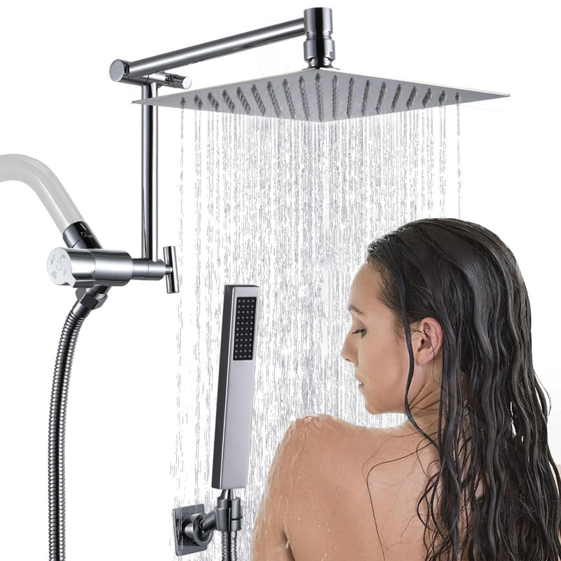 Luxury Meets Durability – The Ultimate 8-Inch Metal Shower Set, Chrome
