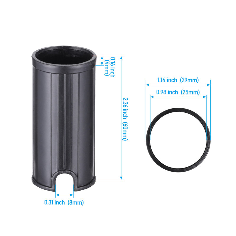 Douille intégrée pour éclairage encastré de terrasse à DEL, coque de protection en ABS, convient aux ouvertures de 1-1 / 8 po, noir