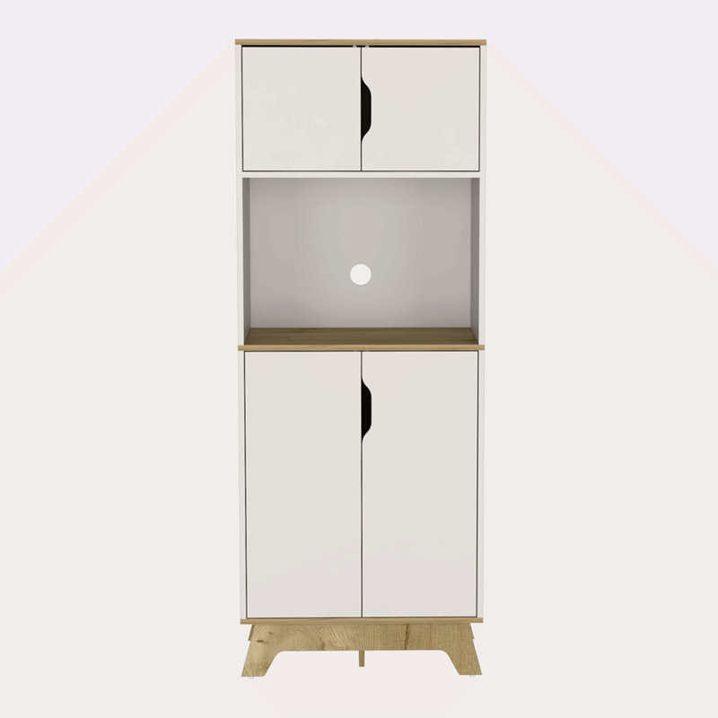 1-Drawer Microwave Pantry Cabinet