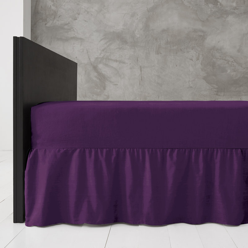 Premium Cotton Blend Plain Dyed Valance Sheet | Soft Durable and Breathable Luxury Bed Sheet for Ultimate Comfort, King (5')
