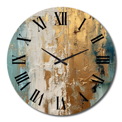 Horloge murale dorée