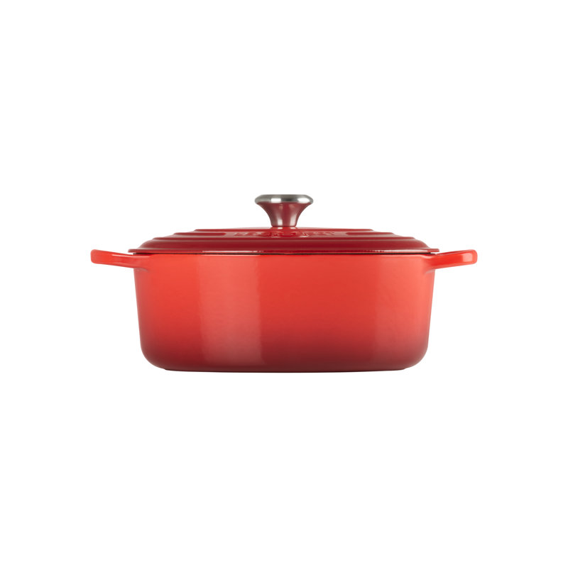 Le Creuset Enameled Cast Iron Oval Dutch Oven with Lid, 2.75 quarts, Cerise