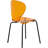 Kavish Dining Chair with Curved Back and Waterfall Edge Seat Powder-Coated Metal Legs-1476174530